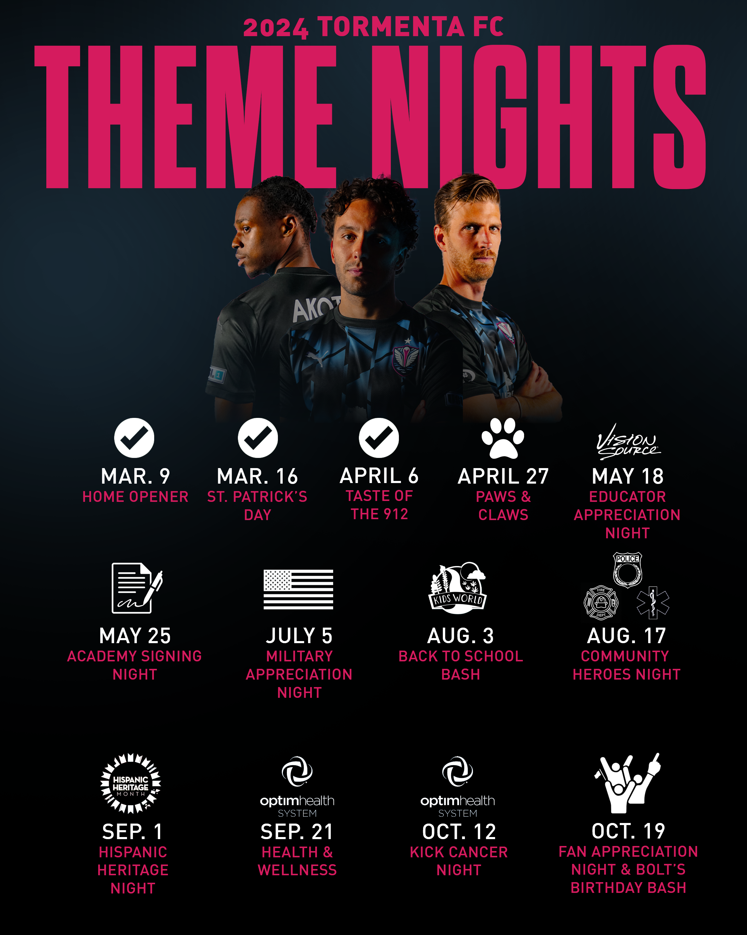 Tormenta FC Announces 2024 Theme Night Schedule featured image